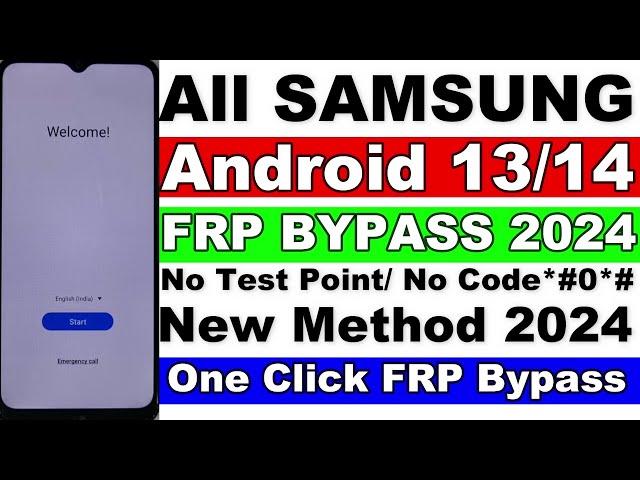 All Samsung Frp Bypass 2024 Android 13/14 | Samsung All Google Lock Bypass 2024/One Click FRP Bypass