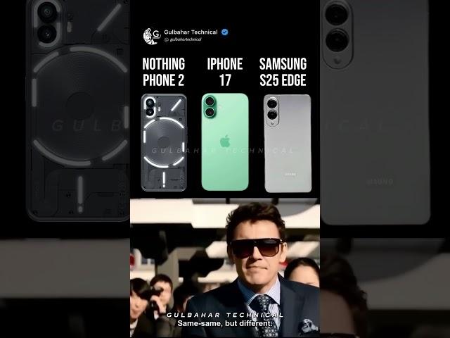 iPhone 17 vs Samsung S25 Edge vs Nothing Phone Crazy Camera Copy! 