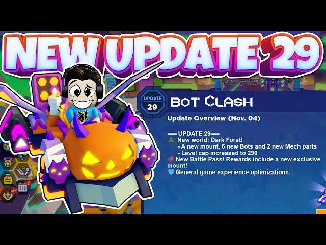 *NEW* Bot Clash Update 29 - New World Dark Forest - New Game pass, Mythical Bots, Mount