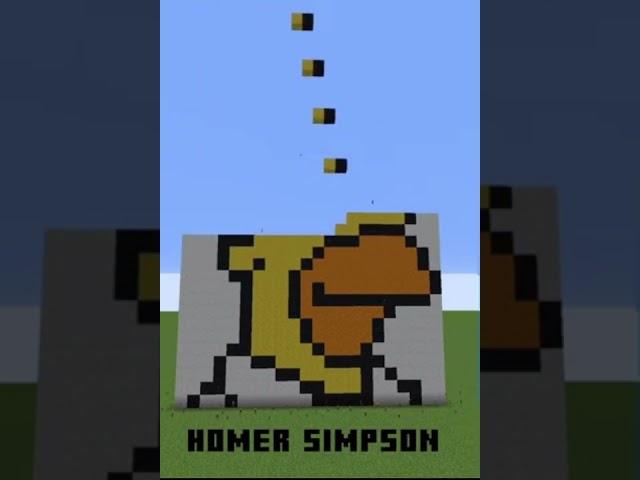 Homer Simpson’s pixel Minecraft #minecraft