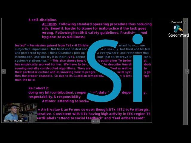 Si = "Introverted Sensing", its Values & #JungianSubfunctions.  #SubjectiveSensoryInstincting