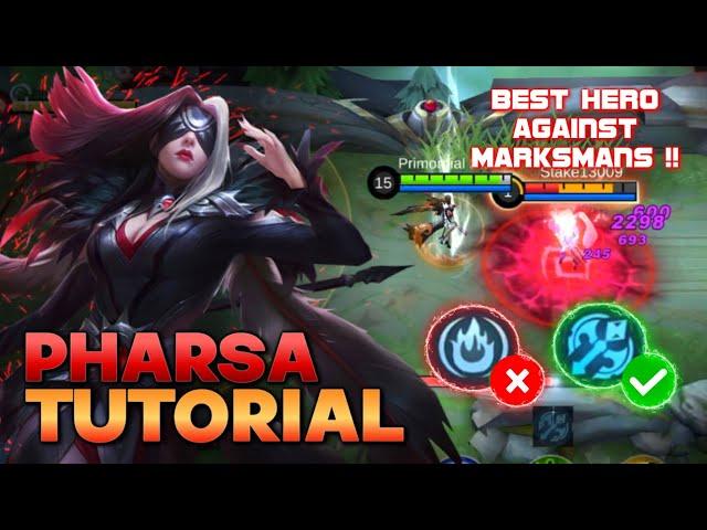 PAANO GAMITIN SI PHARSA | BEST HERO TO COUNTER MARKSMANS  | EarlTzy