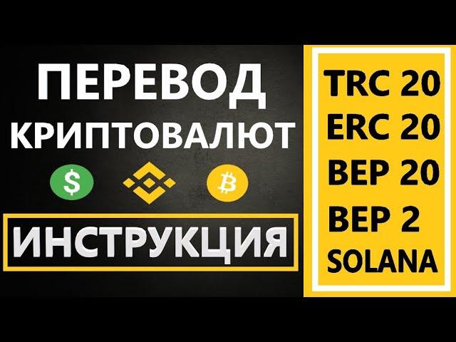 Перевод криптовалюты c биржи BINANCE на другую биржу или кошелек (TRC 20, ERC 20, Bitcoin, BNB)