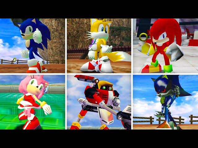 Sonic Adventure DX - All Bosses (No Damage) All Characters