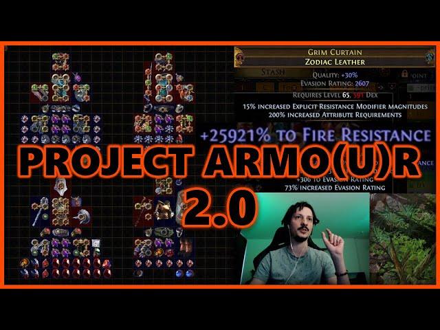 [PoE] Project Armo(u)r 2.0 - +25921% Fire Resistance chest - Stream Highlights #708