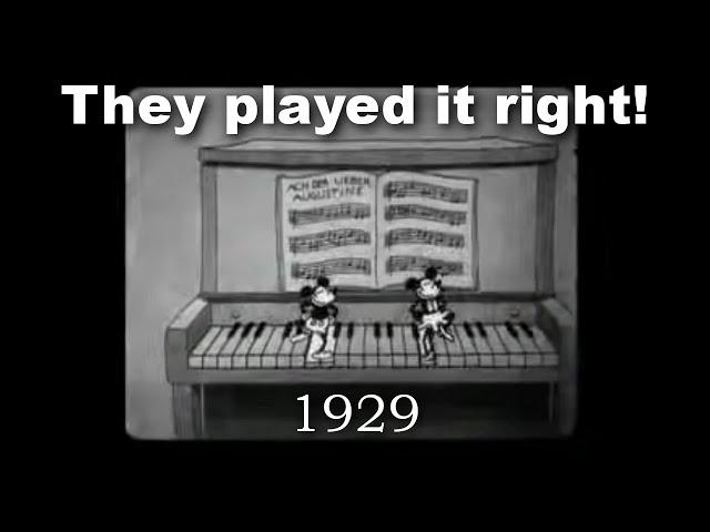 This 1929 Animation played the Piano Correctly!