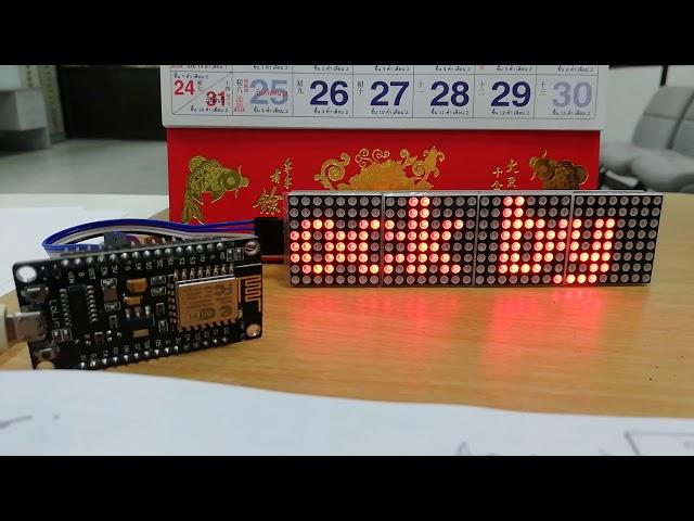 ESP8266+MAX7219 Internet Clock