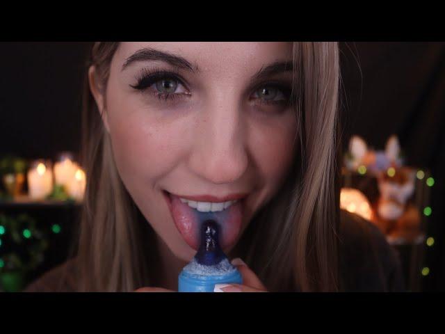 ASMR Sugar-Coated Lollipop Licking ~ Satisfying Mouth Sounds 