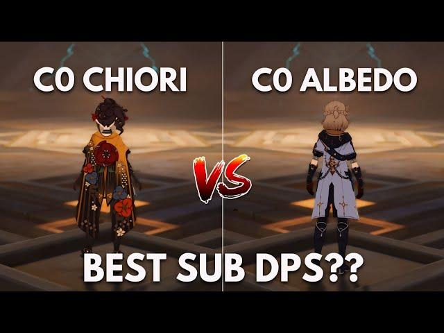 Is CHIORI Better Than ALBEDO?? C0 DMG COMPARISON!! [Genshin Impact]