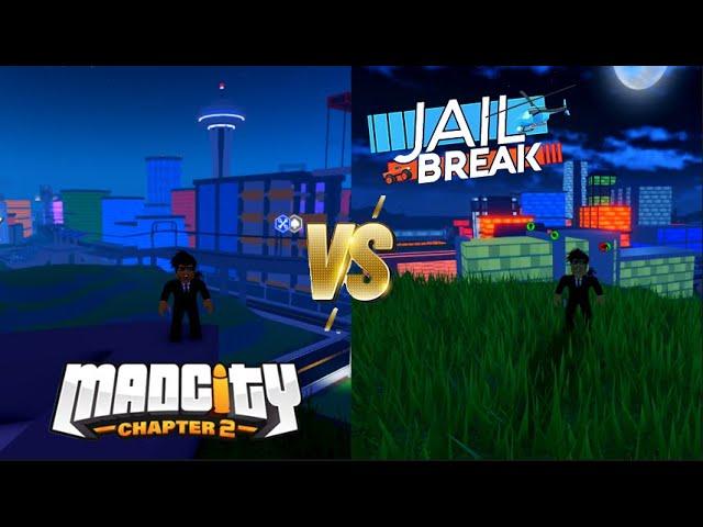 СРАВНЕНИЕ MAD CITY CHAPTER 2 VS JAILBREAK | Оружие и Ограбления 2022