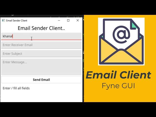 Sending Email GUI Client - Fyne &  Golang Coding Tutorial 79