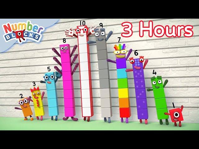 Spring Fun Sums| 3 hours of Numberblocks full episodes | Maths for Kids | Learn to Count