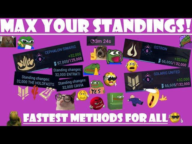 MAX YOUR STANDINGS NOW! - FASTEST METHODS FOR ALL SYNDICATES [WARFRAME]