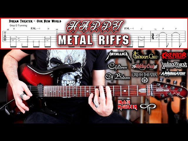 10 Great HAPPY METAL Riffs With Tabs