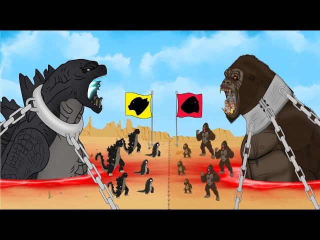 Evolution of HEAD GODZILLA vs Evolution of HEAD KING KONG: POWER LEVELS / CARTOON ANIMATION