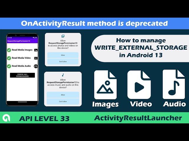 Manage Write External Storage Permission android 13 | Android 13 Storage Permission