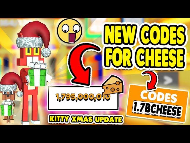 ALL 21 *NEW* ROBLOX KITTY CODES FOR 1+ BILLION CHEESE  DECEMBER XMAS UPDATE CODES OF KITTY 