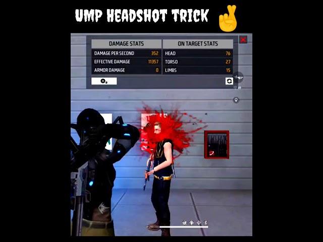 Ump Secret Headshot TrickUmp In Scope Auto Headshot Trick| @WhiteFFUmp Scope On Headshot Trick