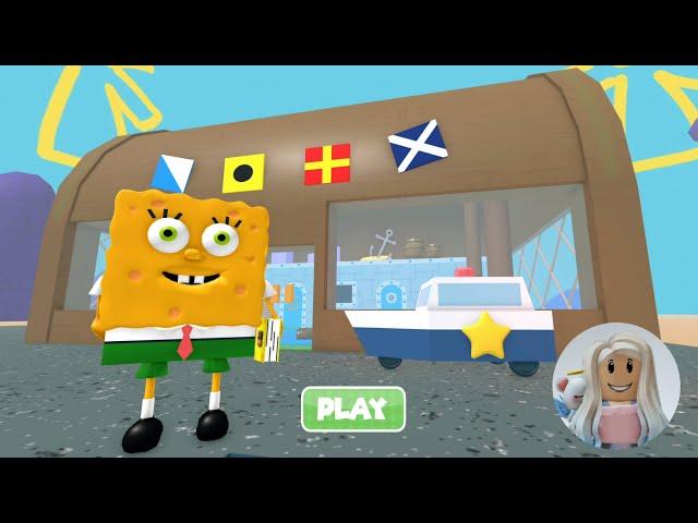 (NEW!) Escape Spongeboy and Krispy Crab Obby! Roblox Gameplay Walkthrough No Death [4K]