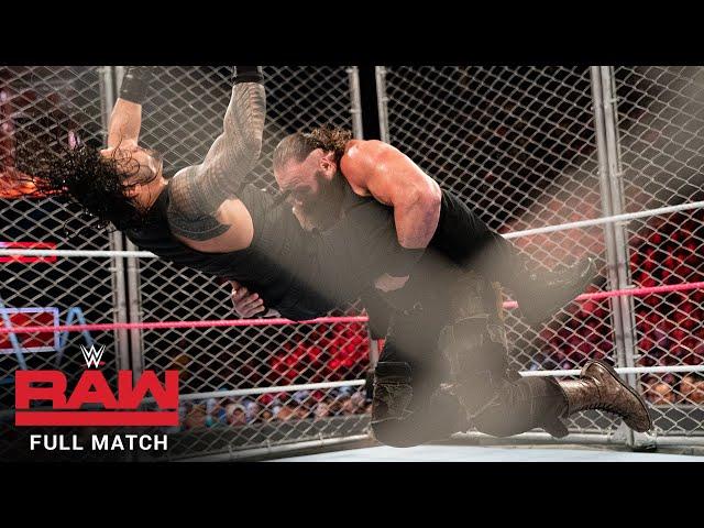 FULL MATCH - Roman Reigns vs. Braun Strowman - Steel Cage Match: Raw, Oct. 16, 2017