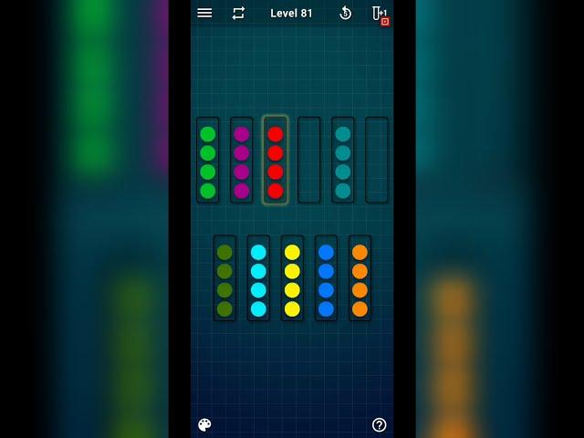 Ball Sort Puzzle Level 81 Solved