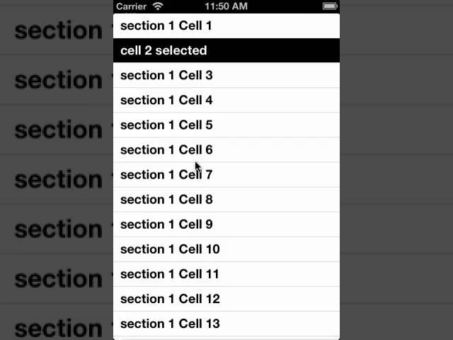 UITableView Cell Selection