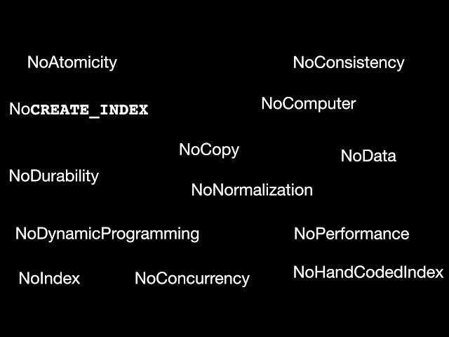 Database Systems: Christmas Lecture