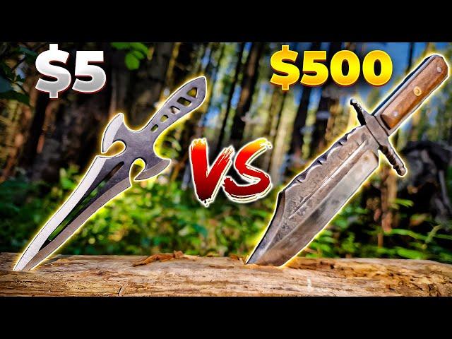 $5 MALL Throwing Knife VS $500 CUSTOM Throwing Knife