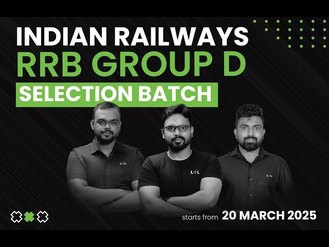 RRB ಗ್ರೂಪ್ ಡಿ 2025 ಕ್ರ್ಯಾಶ್ ಕೋರ್ಸ್ ಜೊತೆಗೆ 30 PYQ ಪೇಪರ್ಗಳು Learn On-Line