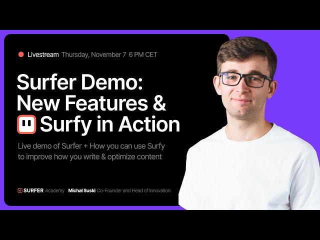 How to Use Surfer? Surfer Academy with Michal Suski!