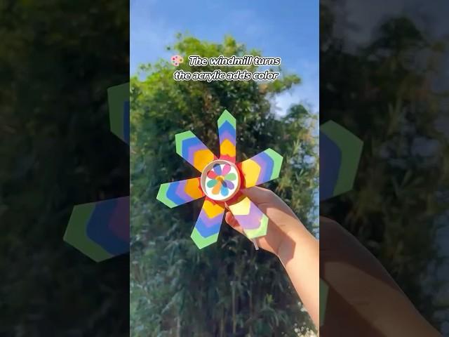 Make Your Own Colorful Pinwheel! #shorts #viralvideo #trending #joycat #diy #windmill  #christmas