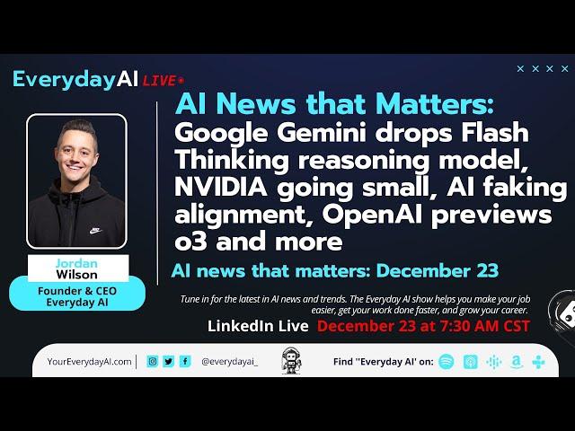 Google Gemini drops reasoning model, NVIDIA going small, OpenAI previews o3 and more AI News