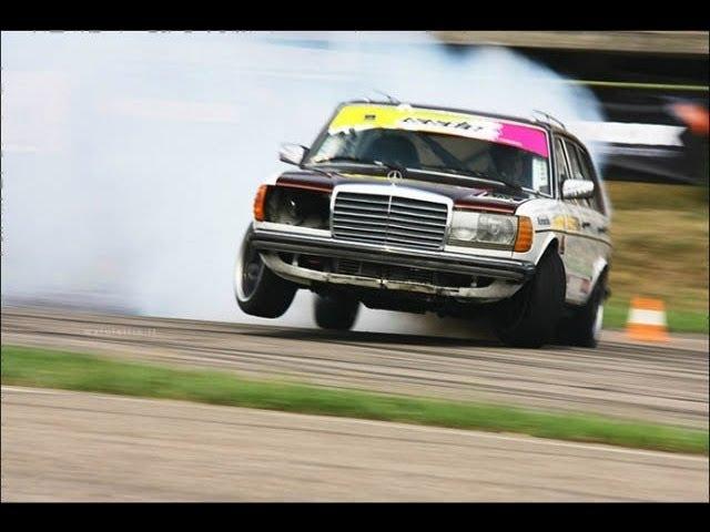 Legendary Diesel Mercedes W123 + SCANIA turbine @ Eastern European Drift Championship