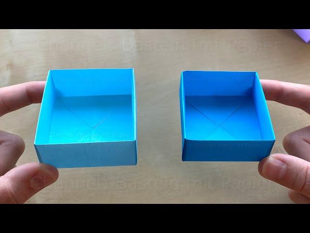 Origami Box. How to fold a box with lid out of paper.