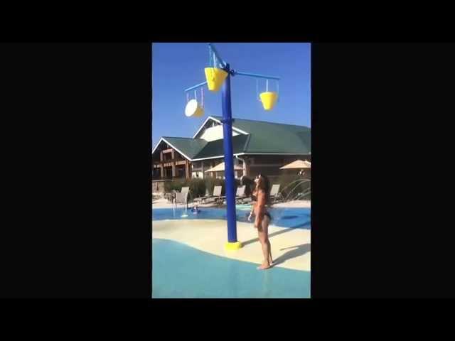 ALS cold water challenge fail . Boob slip