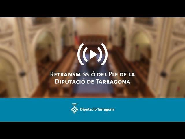 Ple de la Diputació de Tarragona | 23 de desembre de 2024