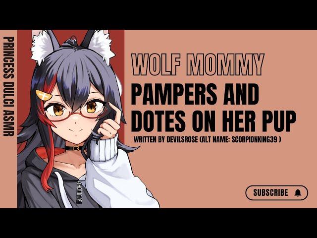 Wolf Mommy Pampers and Dotes on her Puppy / F4A / ASMR / Whispers / Scratching / Kisses / heartbeat