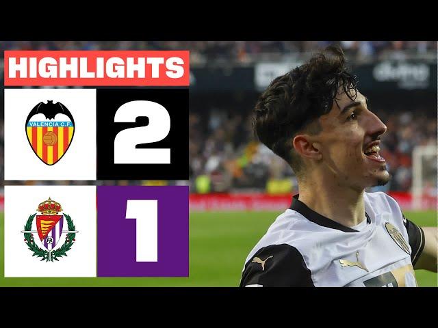 VALENCIA CF 2 - 1 REAL VALLADOLID CF I HIGHLIGHTS LALIGA EA SPORTS