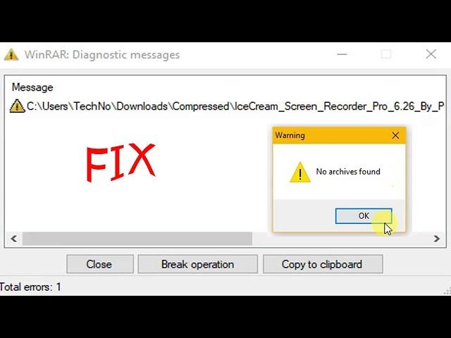 How to Fix Winrar Extracting No Archives Found | Corrupted Files | Damaged File | 360vlog