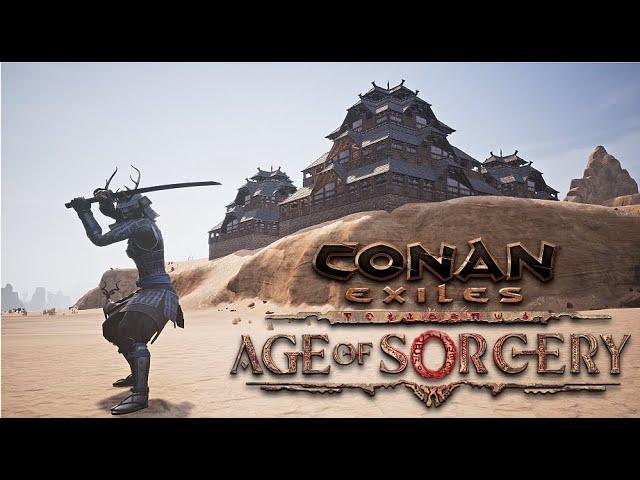 How To Build A Japanese Castle [ timelapse ] - Conan Exiles Age Of Sorcery