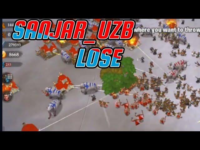 War of kings ||  INDIAN Vs SANJAR UZB || 1V1 gameplay @CRAZYSKwarofkings