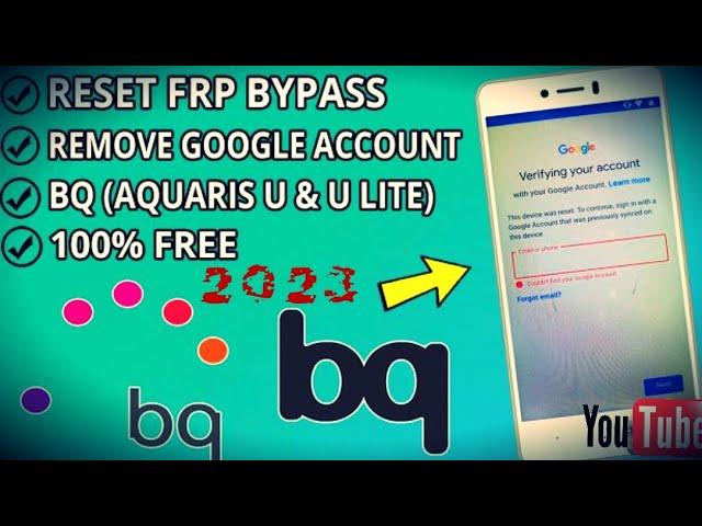 Bq Aquaris U PLUS FRP BYPASS Google ACCOUNT (FRP BYPASS) 2023