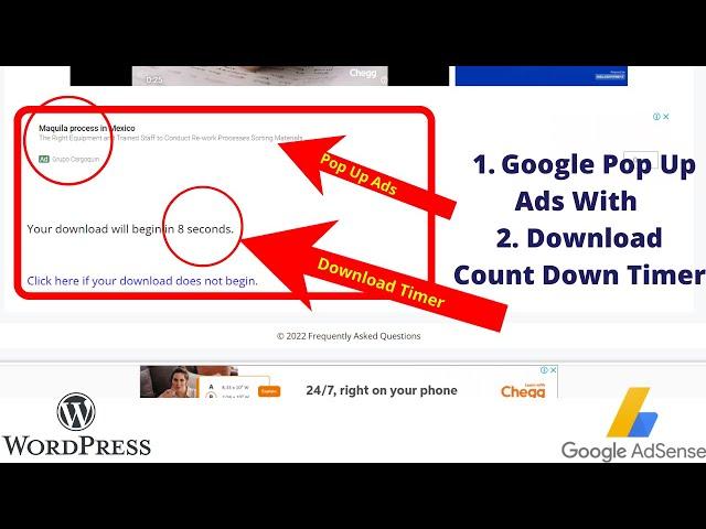 Advanced Download Count Down Timer Script With Google Pop Up Ads | Boost Your Earning In 2022