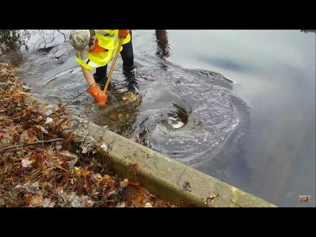 Unclogging Massive Lake Drain, Worst Clog I Have Ever Seen, Whirlpools Massive