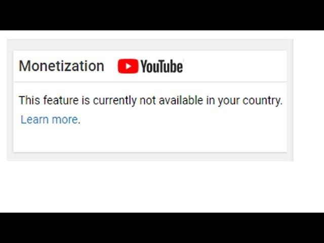 This feature is currently not available in your country