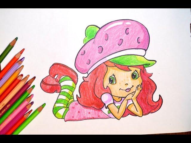 Как рисовать Шарлотту Земляничку. Draw cartoon Strawberry Shortcake. Girls show