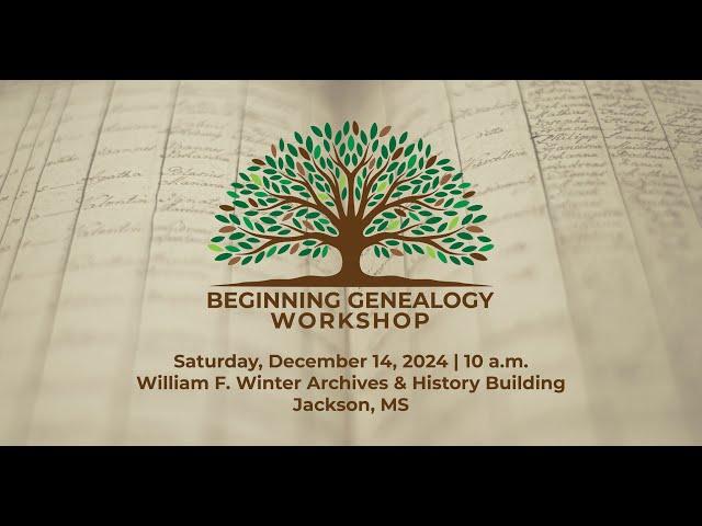 Beginning Genealogy Workshop: presented by Ally Mellon