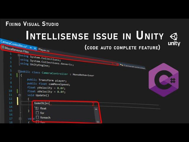 Unity: Fix IntelliSense and Error Checking in Visual Studio