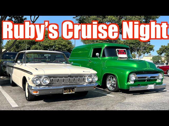 Ruby's Diner Cruise Night Car Show In Whittier - August 23, 2024