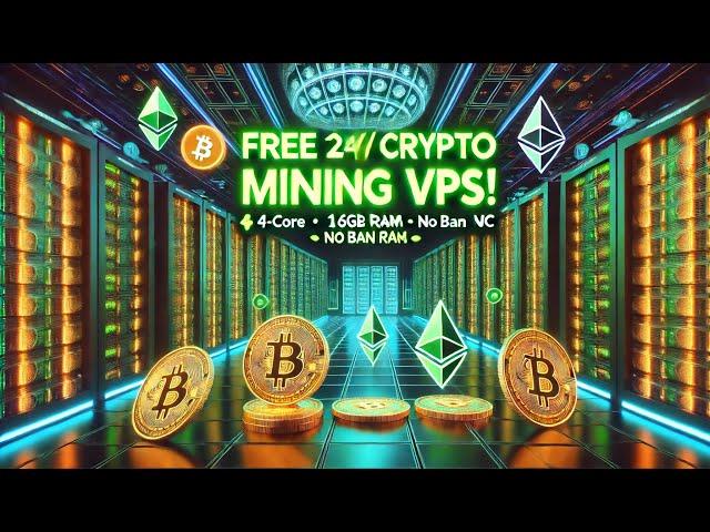 FREE 24/7 Crypto Mining VPS!  4-Core | 16GB RAM | No Ban | No CC (2025)